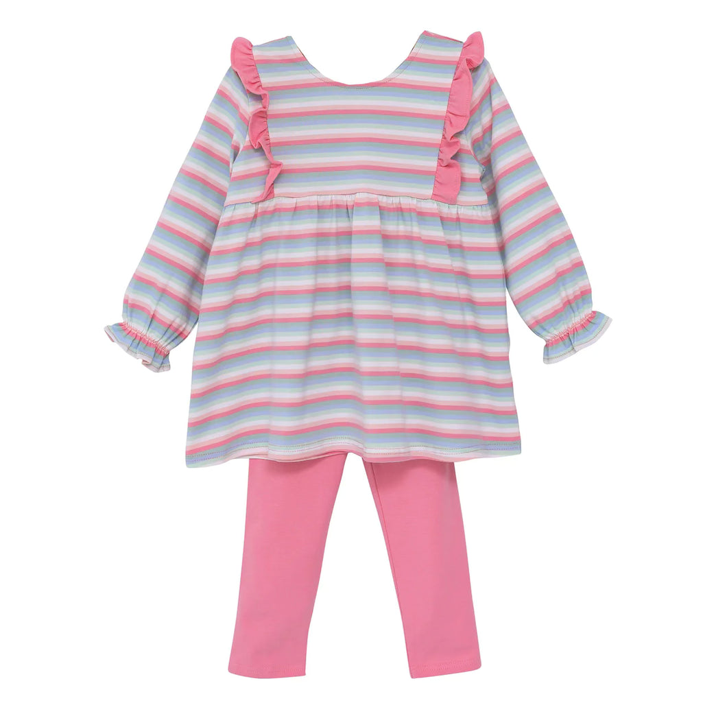 Cotton Candy Striped Legging Set by Trotter Street