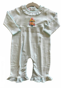 Turquoise Stripe Carousel Romper by Squiggles