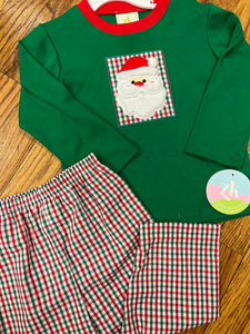 Santa Check Pant Set by Zuccini Kids