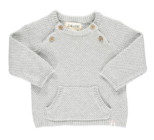 Grey Button Baby Sweater