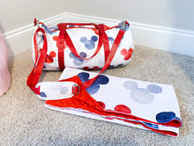 Load image into Gallery viewer, Watercolor MINNIE + MICKEY Travel Totes
