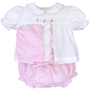 Cupcake Embroidered Bloomer Set by Petit Ami