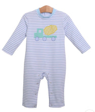 Load image into Gallery viewer, Striped Cement Truck Romper by Trotter Street Kids
