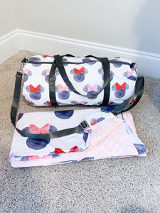 Watercolor MINNIE + MICKEY Travel Totes