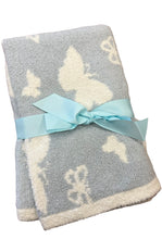 Load image into Gallery viewer, Baby Blue Butterfly Barefoot Dreams Blanket Dupe
