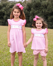Load image into Gallery viewer, Pink Striped Golf Bloomer Set by Jellybean
