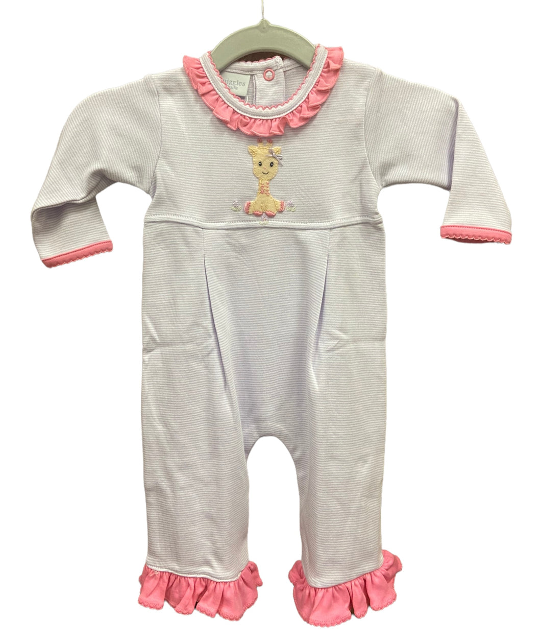 Lilac & Pink Giraffe Romper by Squiggles