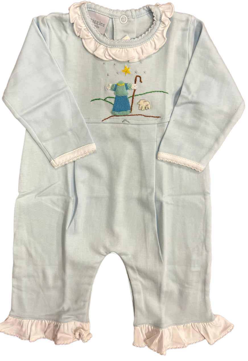 Sweet Nativity Ruffle Romper by Squiggles