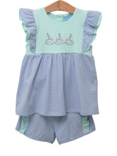 Load image into Gallery viewer, Sailboat Flutter Sleeve Set by Trotter Street Kids
