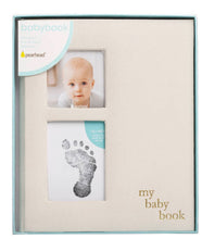 Load image into Gallery viewer, Ivory Linen Baby Book with Ink Pad
