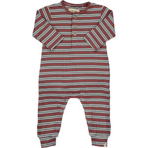 Maroon Striped Romper by Me & Henry