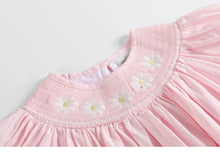 Load image into Gallery viewer, Pink Daisy Smocked Dress by Lil Cactus
