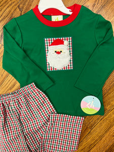 Santa Check Pant Set by Zuccini Kids
