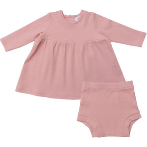 Pink Ribbed Bloomer Set by Angel Dear