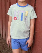Load image into Gallery viewer, Striped Tools Boy’s Set by Jellybean
